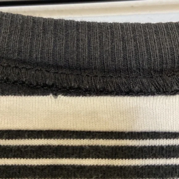 We The Free Stripe Long Sleeve Shirt Dress Size Small Black & White Urban - Picture 6 of 6